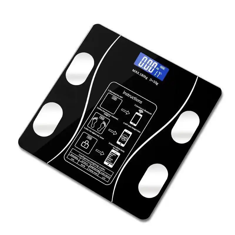 Digital Body Fat Scale Blue Tooth Bathroom Glass Scale App BMI Measuring Smart Health