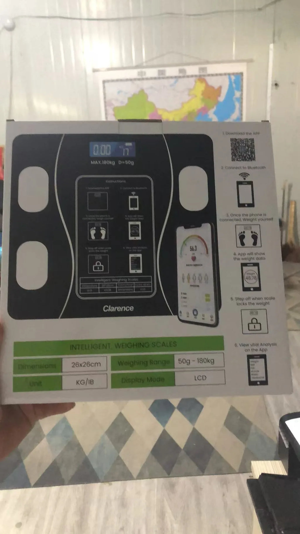 Digital Body Fat Scale Blue Tooth Bathroom Glass Scale App BMI Measuring Smart Health