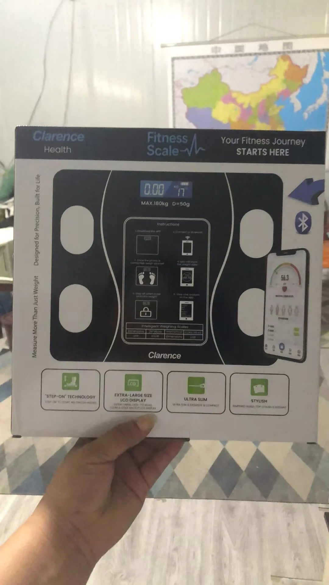 Digital Body Fat Scale Blue Tooth Bathroom Glass Scale App BMI Measuring Smart Health