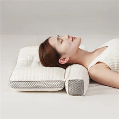 Ergonomic Cervical Pillow Neck Support Reverse Arch Cervical Buckwheat Cassia Seed Pillow Home 2 in 1 Health Neck Pillow