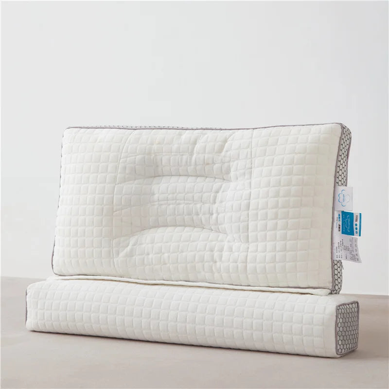 Ergonomic Cervical Pillow Neck Support Reverse Arch Cervical Buckwheat Cassia Seed Pillow Home 2 in 1 Health Neck Pillow