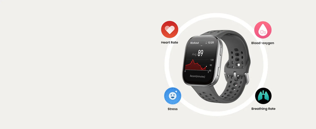 Amazfit Bip 6 Smart Watch 46mm 14-Day Battery 1.97'' AMOLED Display Plastic Free Maps AI for Call Text Health Fitness