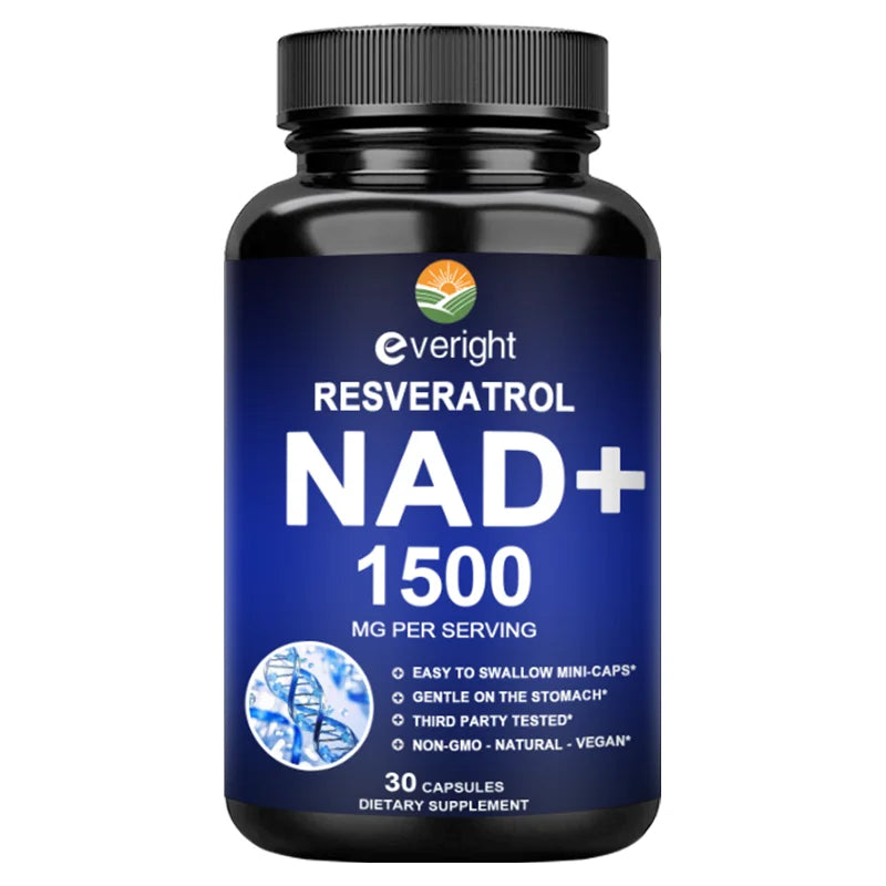 NAD+ Supplements - Anti-Aging Cell Booster, Supports Natural Energy - NAD+ Booster, Immune Suppor t& Promotes Blood Circulation