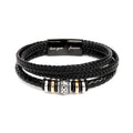 To My Son - Mens Leather Bracelet