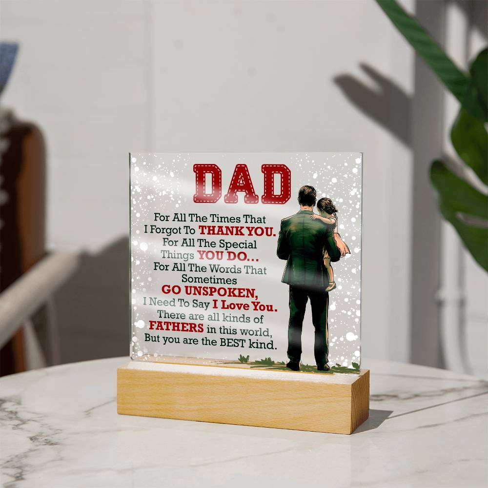 Thank You Dad - Acrylic Square