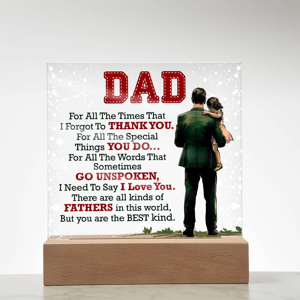 Thank You Dad - Acrylic Square
