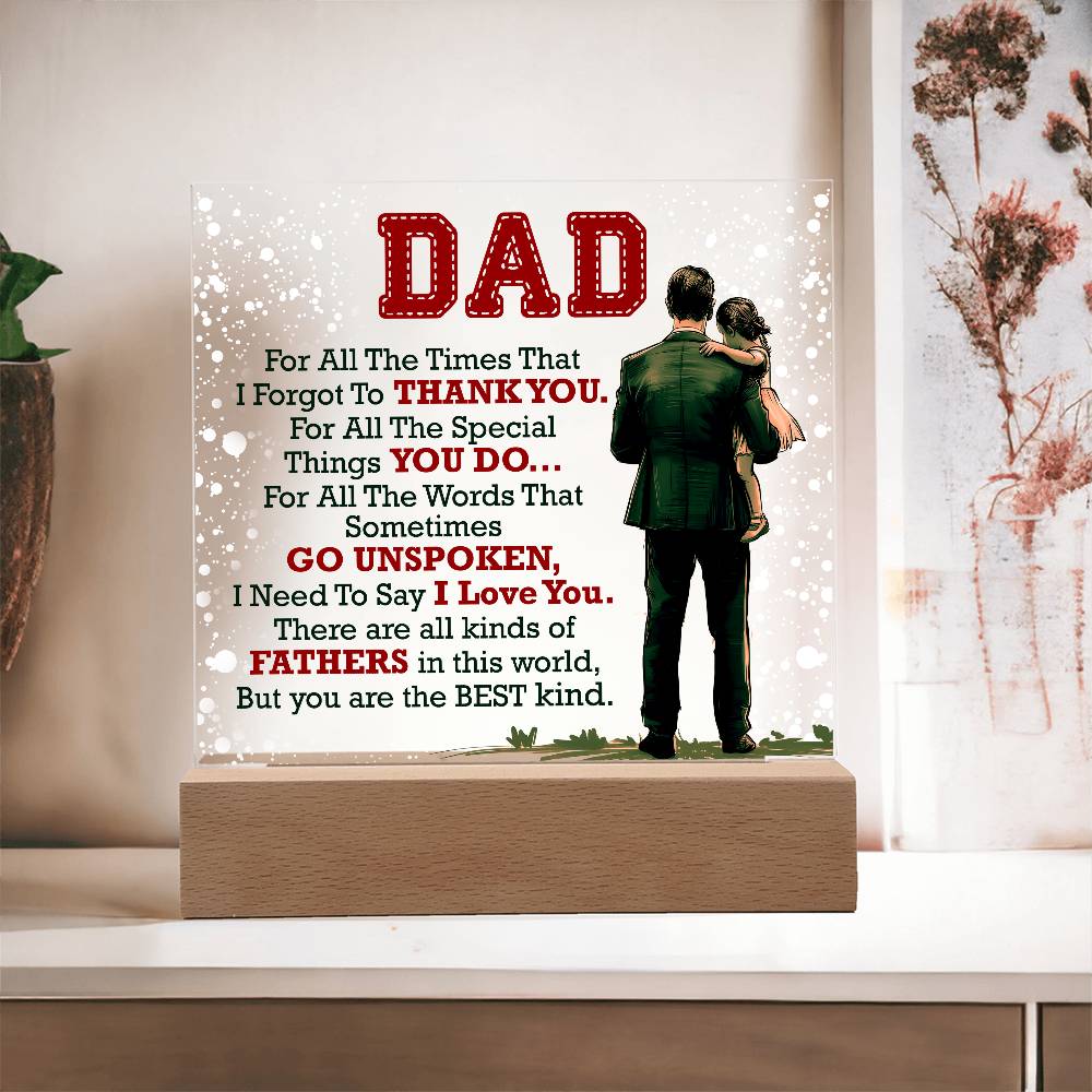 Thank You Dad - Acrylic Square