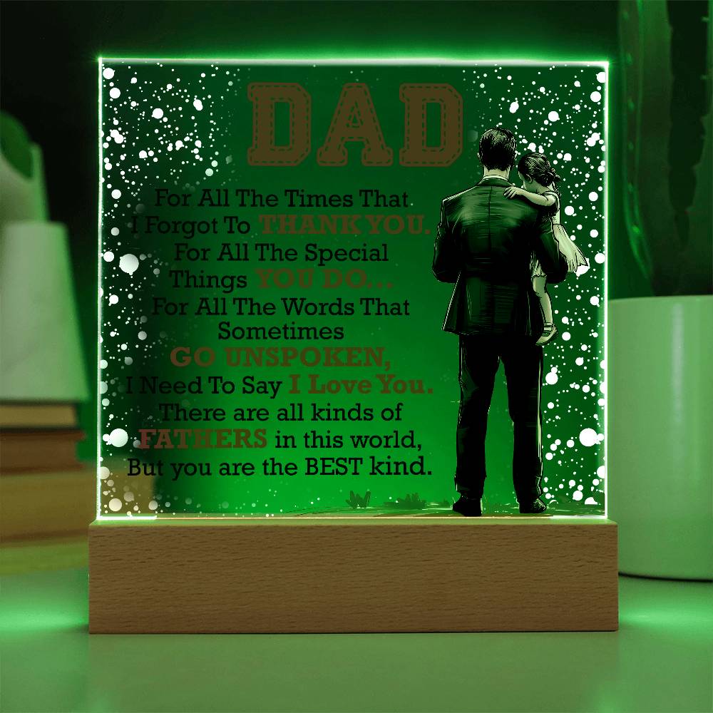 Thank You Dad - Acrylic Square